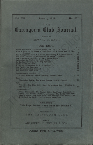 The Cairngorm Club Journal No 67 cover